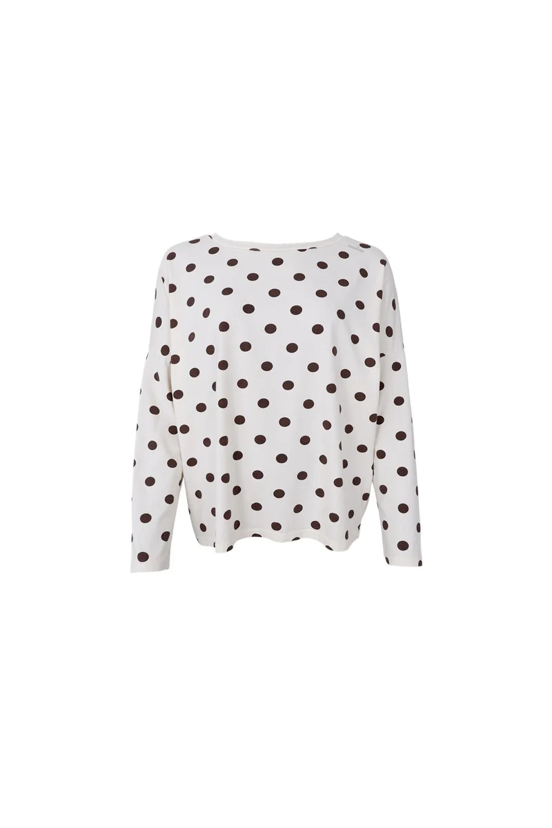 Black Colour - Bczelda Loose Ls Blouse 41120 - Shirts - Coffee Dot