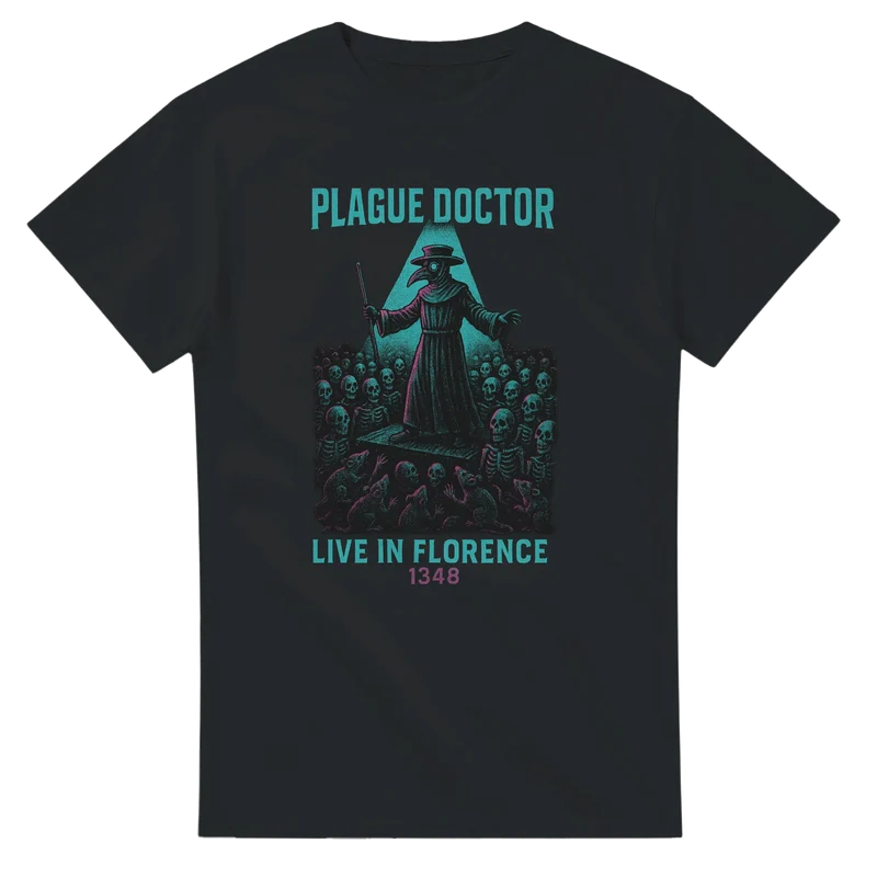T-shirt Original – Plague Doctor: Live in Florence 1348