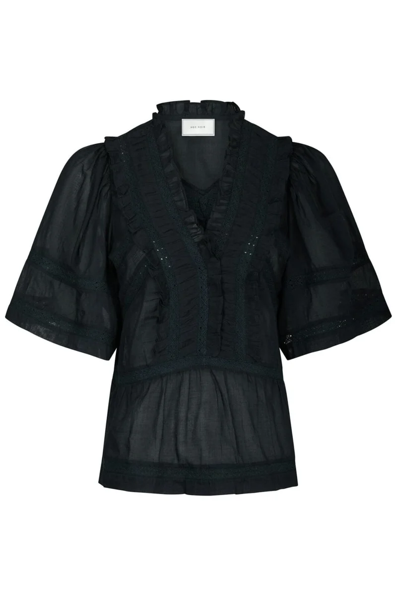 Neo Noir - Evienne S Voile Top 161856 - 141 - Navy