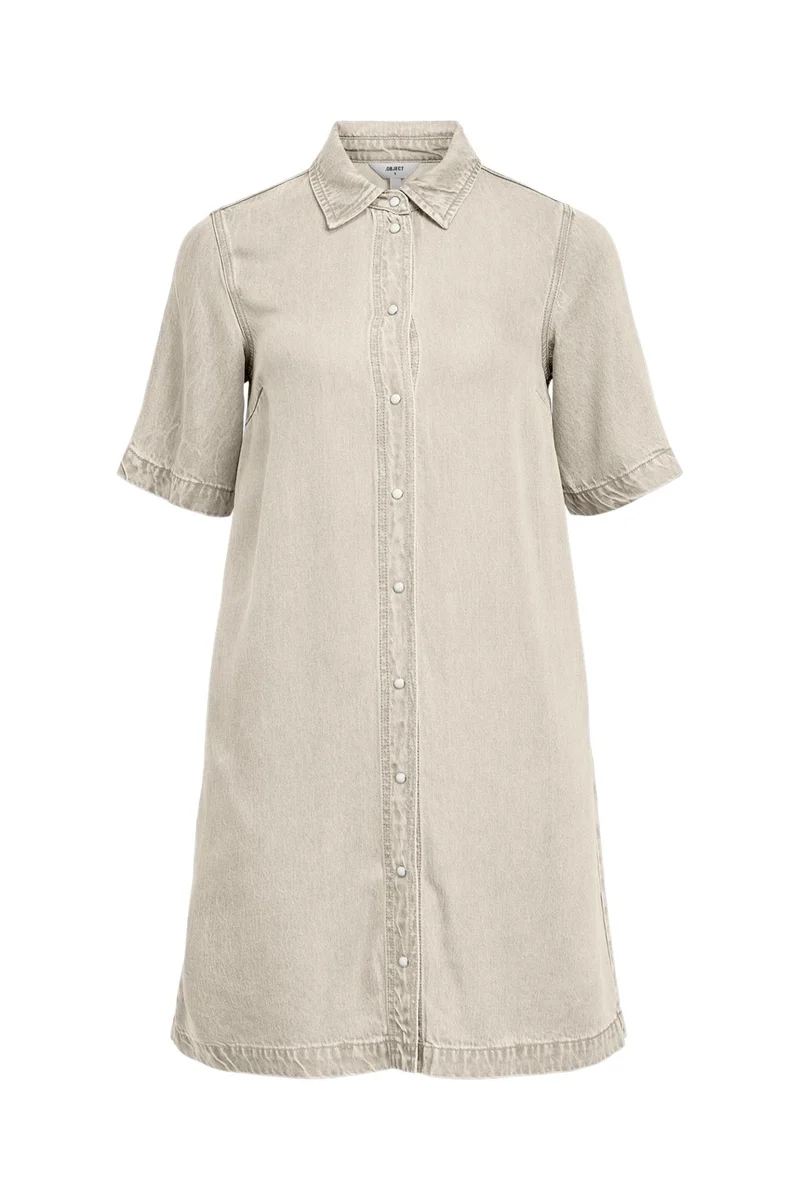 Object - Objframe 2/4 Re Denim Dress - 4991766 Birch