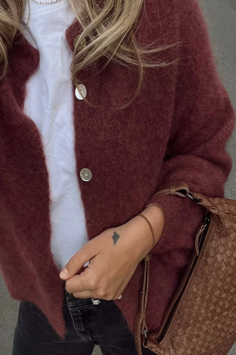 Noella - Kae Knit Cardigan 12940084 - 1285 - Rust
