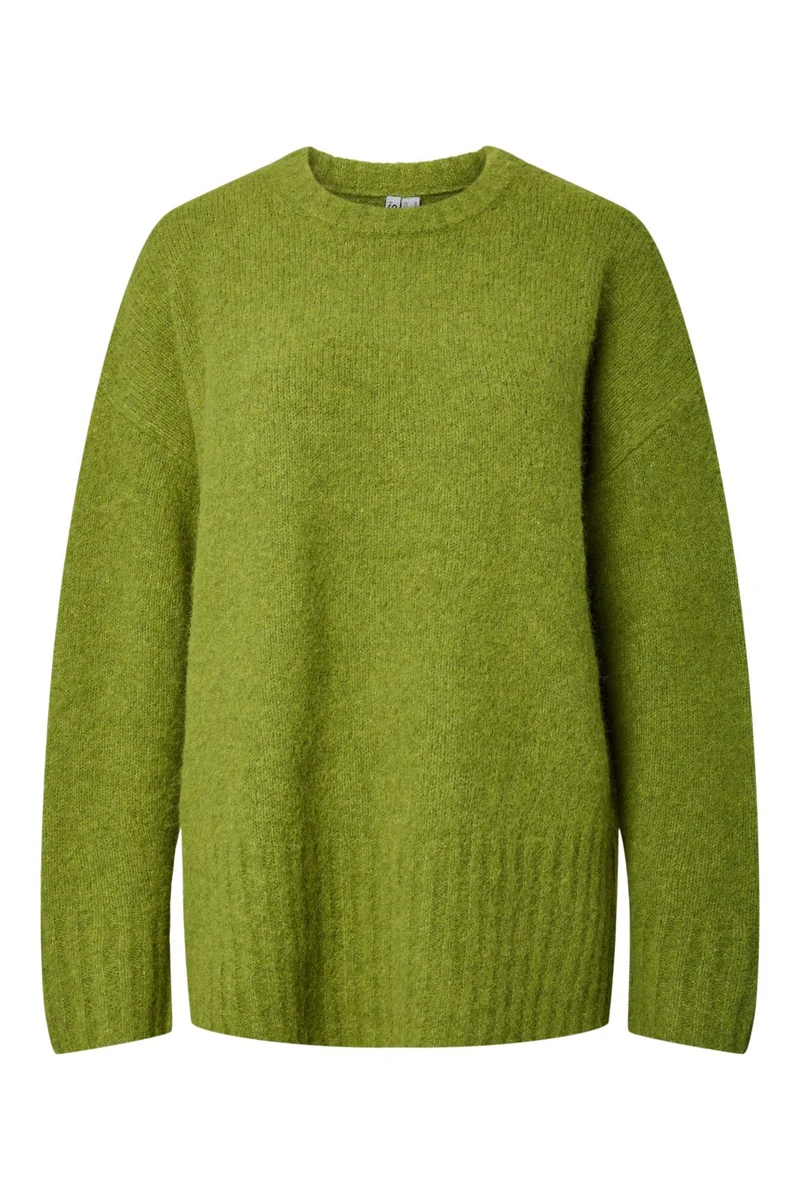 Pieces - Pctina Ls O-Neck Knit - 5087570 Woodbine Melange