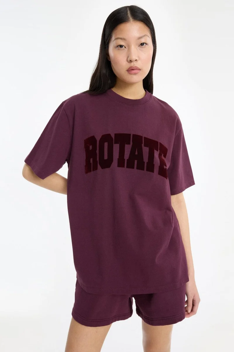 Rotate - Jersey Oversized T-shirt 1163602694 - 2694 Winetasting
