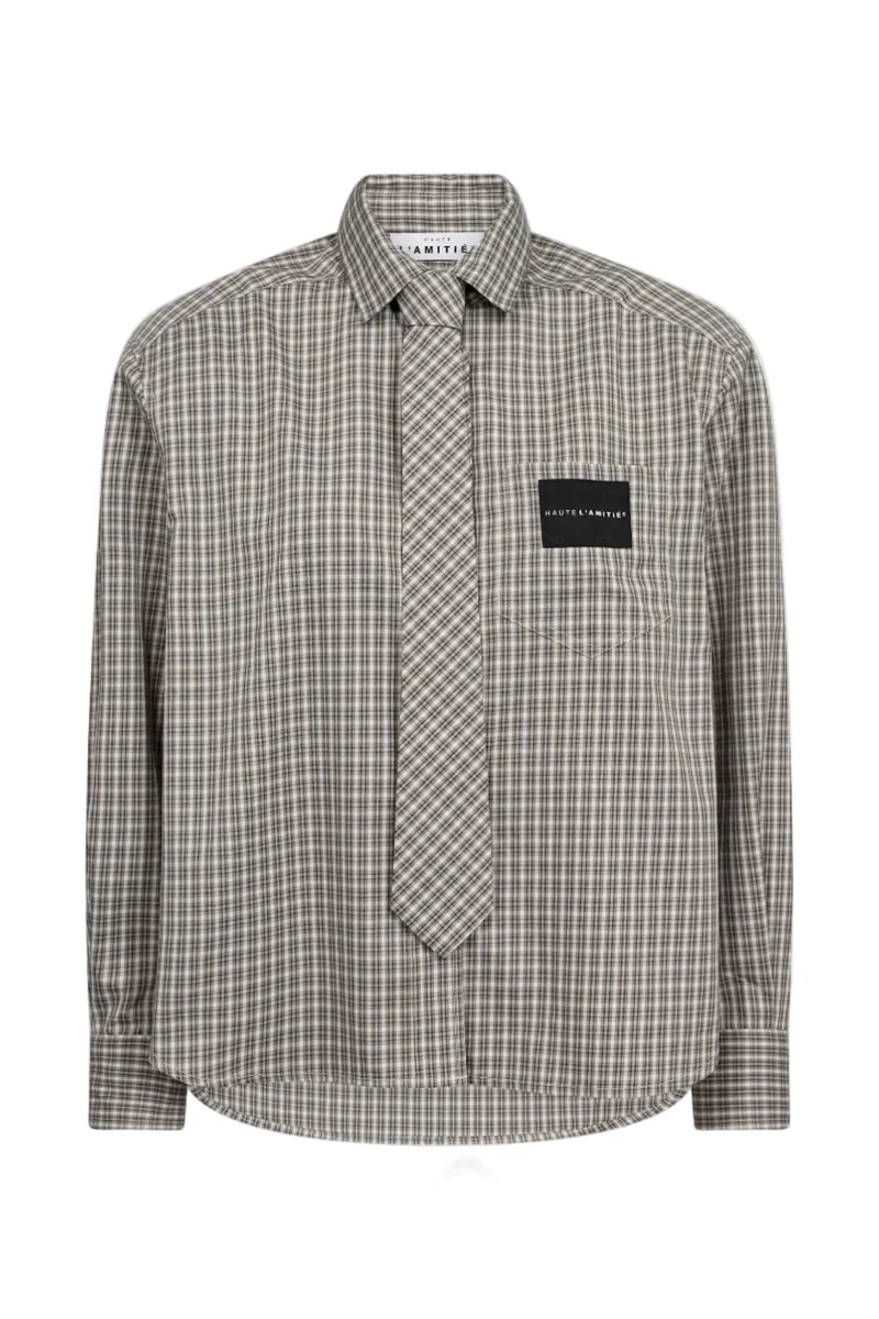 Haute L'Amitié - Chess Tie Shirt HL10721 - Beige