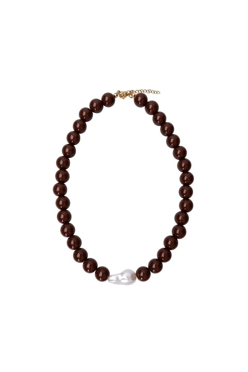 Black Colour - Bcsavina Necklace 4565 - Army
