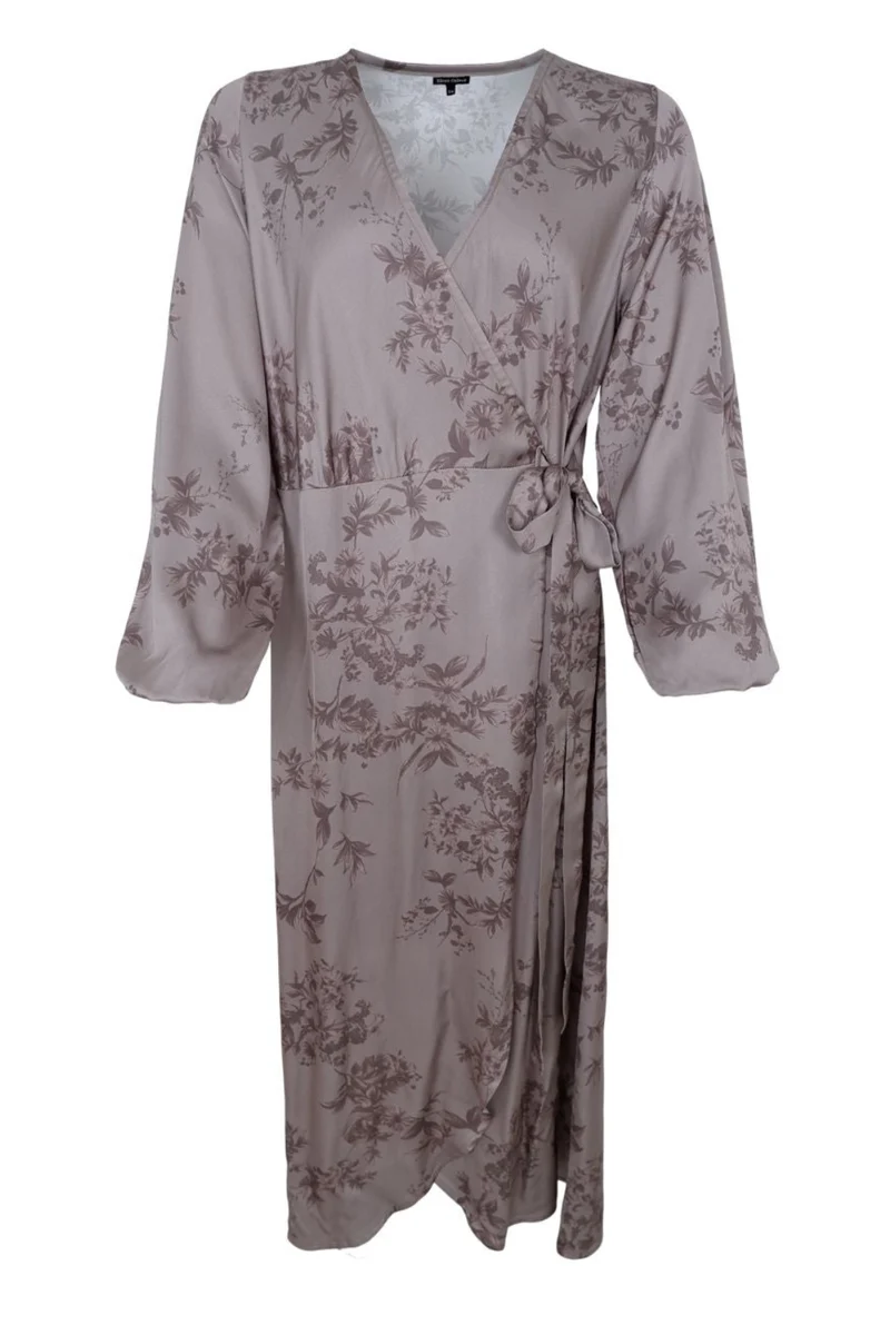 Black Colour - Bcnancy Ls Wrap Dress 41239 - Taupe