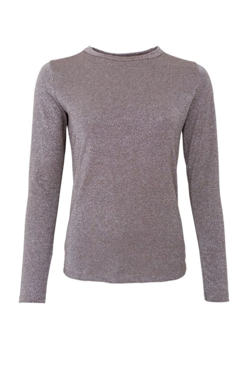 Black Colour - Bcfaye Lurex Blouse 3739 - Shirts - Taupe