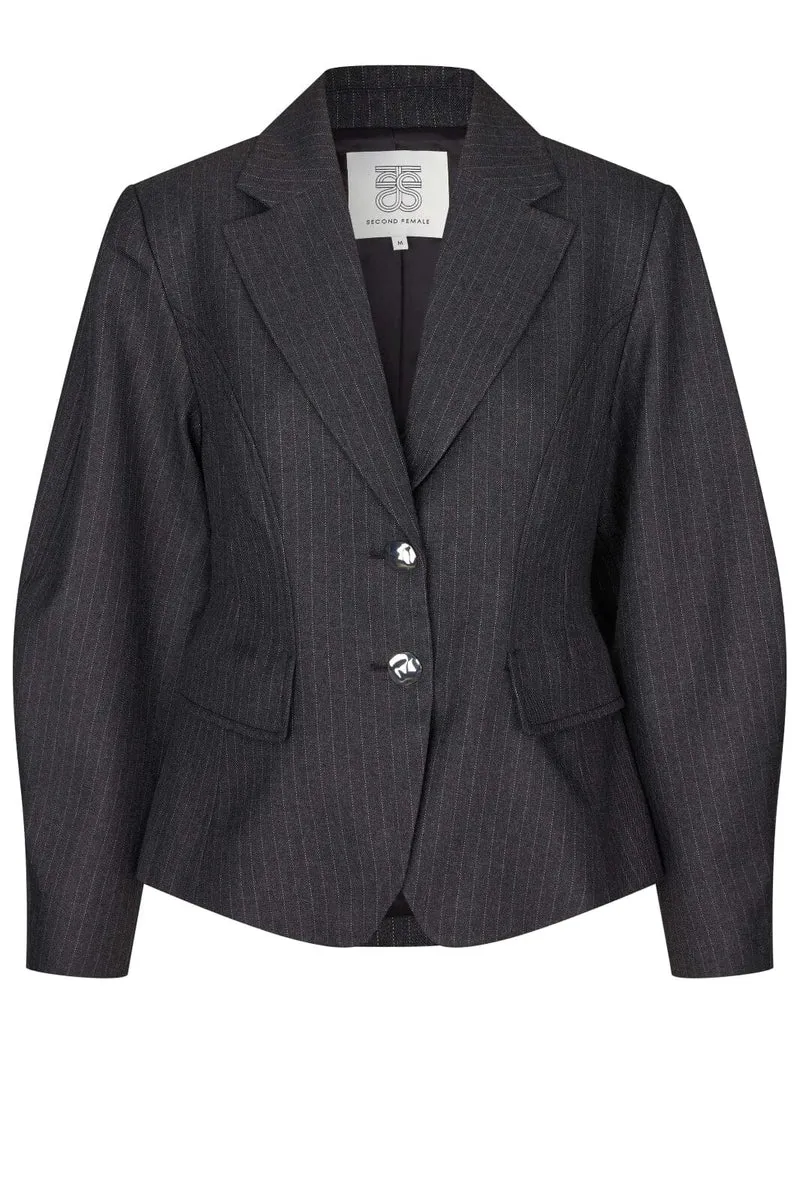 Second Female - Vienne Sculptured Blazer 60895 - 7003 Dark grey melange