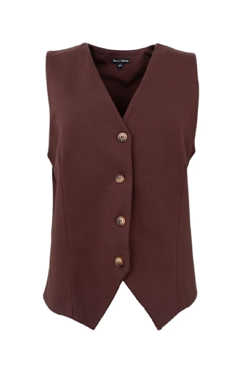 Black Colour - Bcdavi Casual Vest 40991 - Coffee