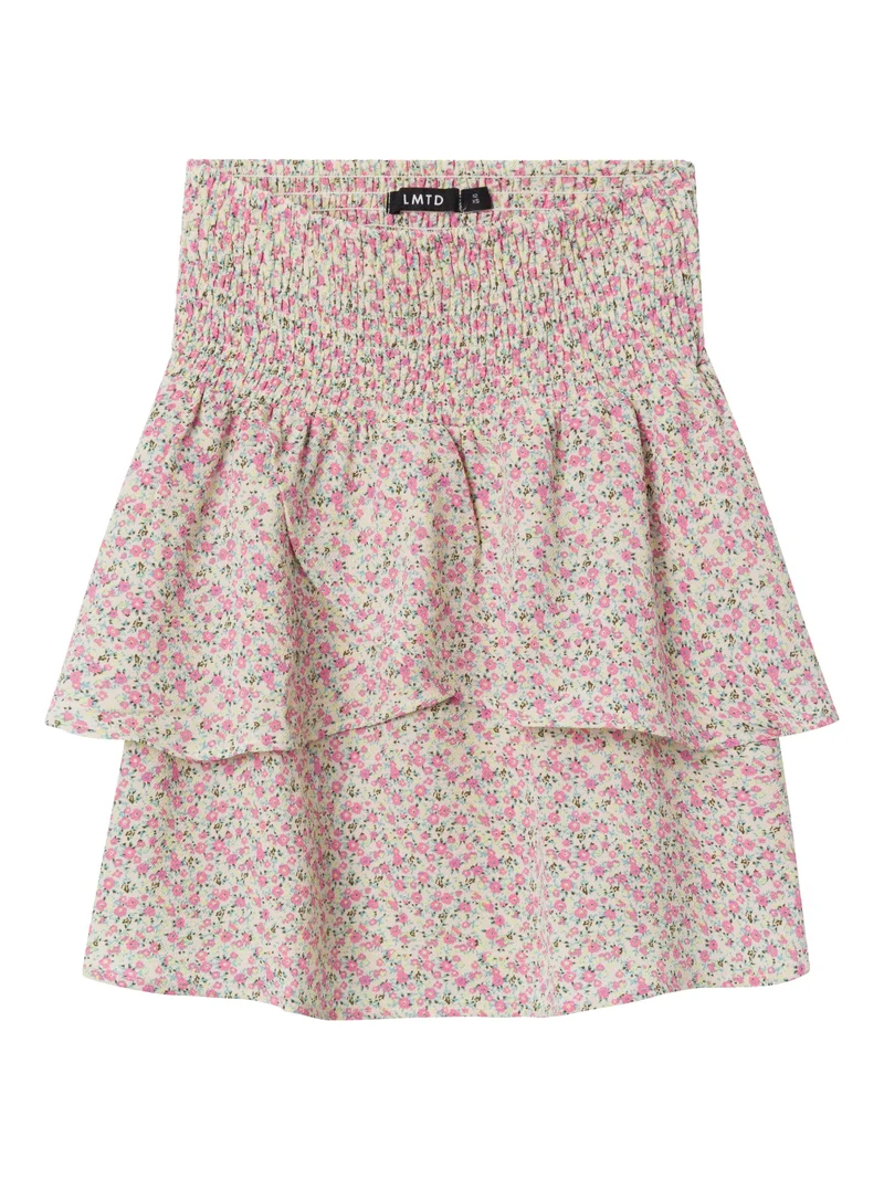 Blommig volang kjol