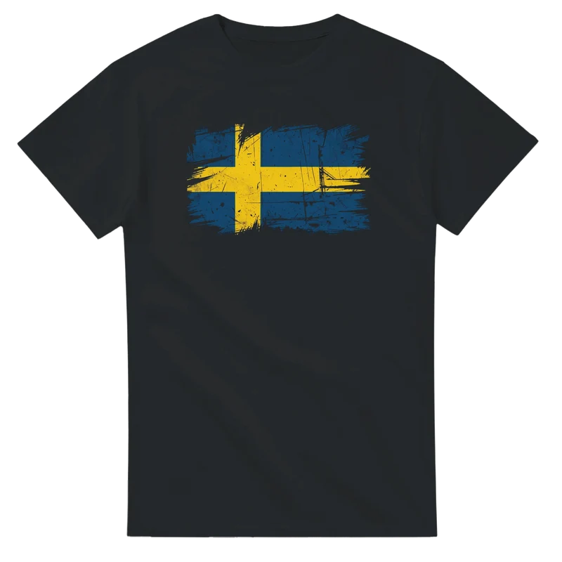 T-shirt - Distressed Swedish Flag