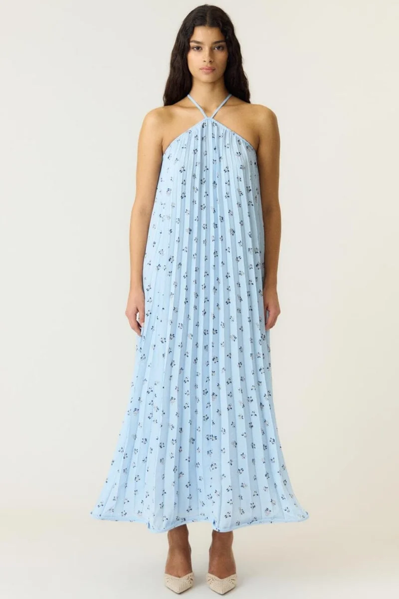 YAS - Yassvea Halterneck Maxi Dress - 5132925 Skyway Svea Print