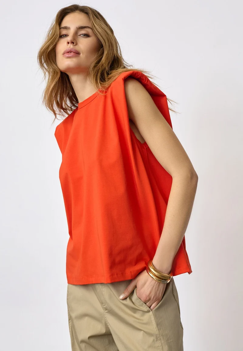 Co´Couture - Eddiecc Tee 43037 - 66 - Flame