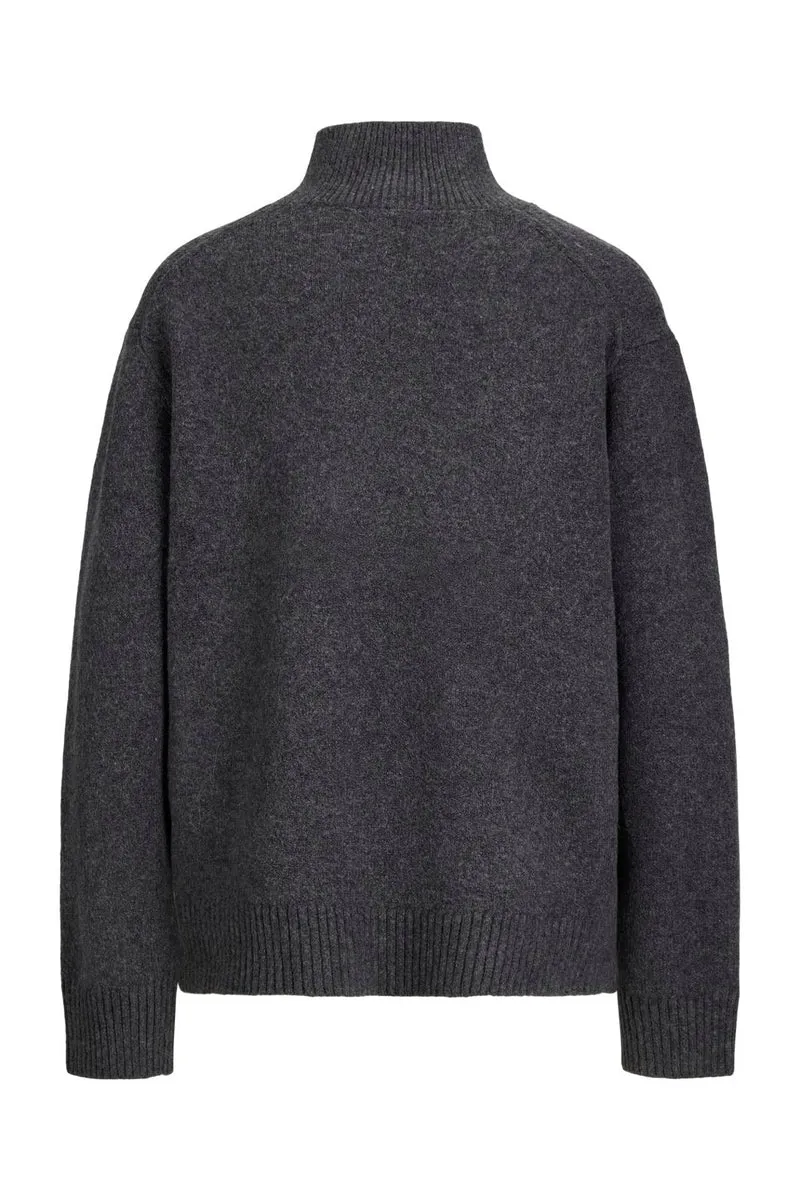 Jjxx - Jxcharlie High Neck Knit - 5057148 Dark Grey Melange