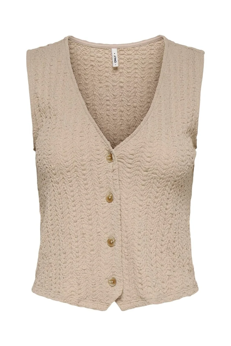 Only - Onlsif V-Neck Vest - 5029890 Humus