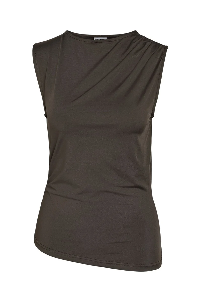 Noisy May - Nmvikka Top S/L Gathering Top Fwd - 4980431 Chocolate Brown