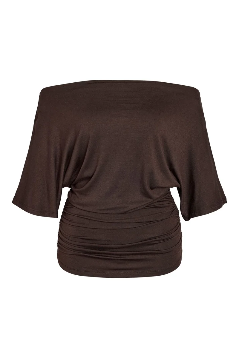 Noisy May - Nmjune One Shoulder Top - 5111565 Chocolate Brown