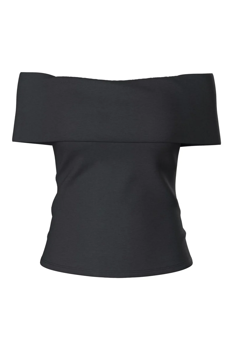 Pieces - Pcgeorgina Ss Off Shoulder Top - 5185869 Black