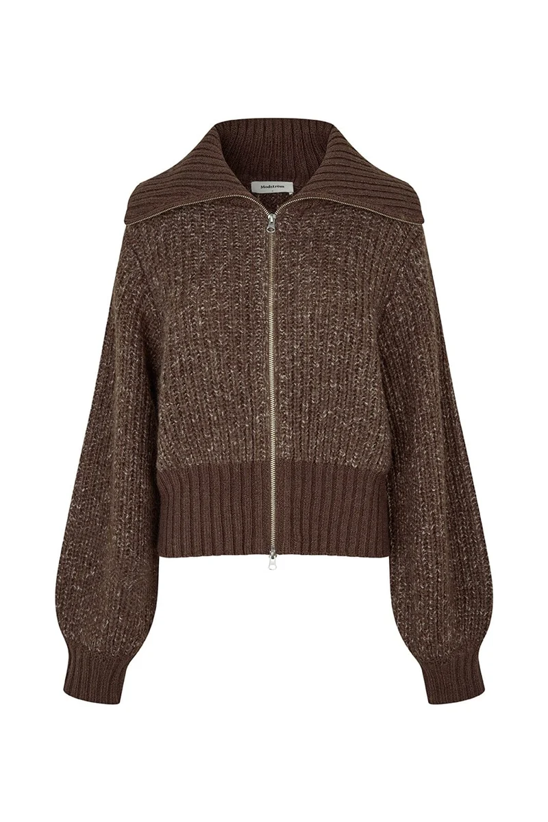 ModströM - Dyvekemd Cardigan 59475 - 05508 - Seal Brown