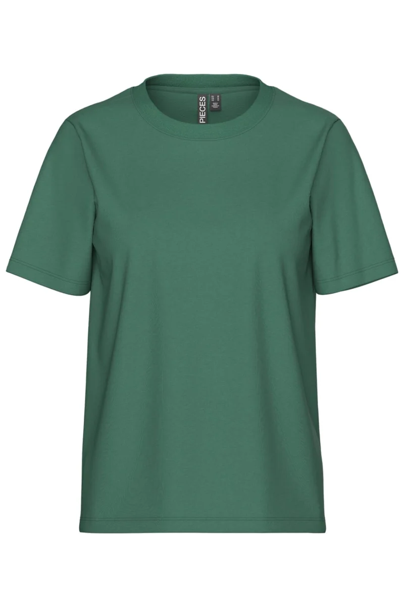 Pieces - Pcria Ss Solid Tee - 4858422 Hunter Green