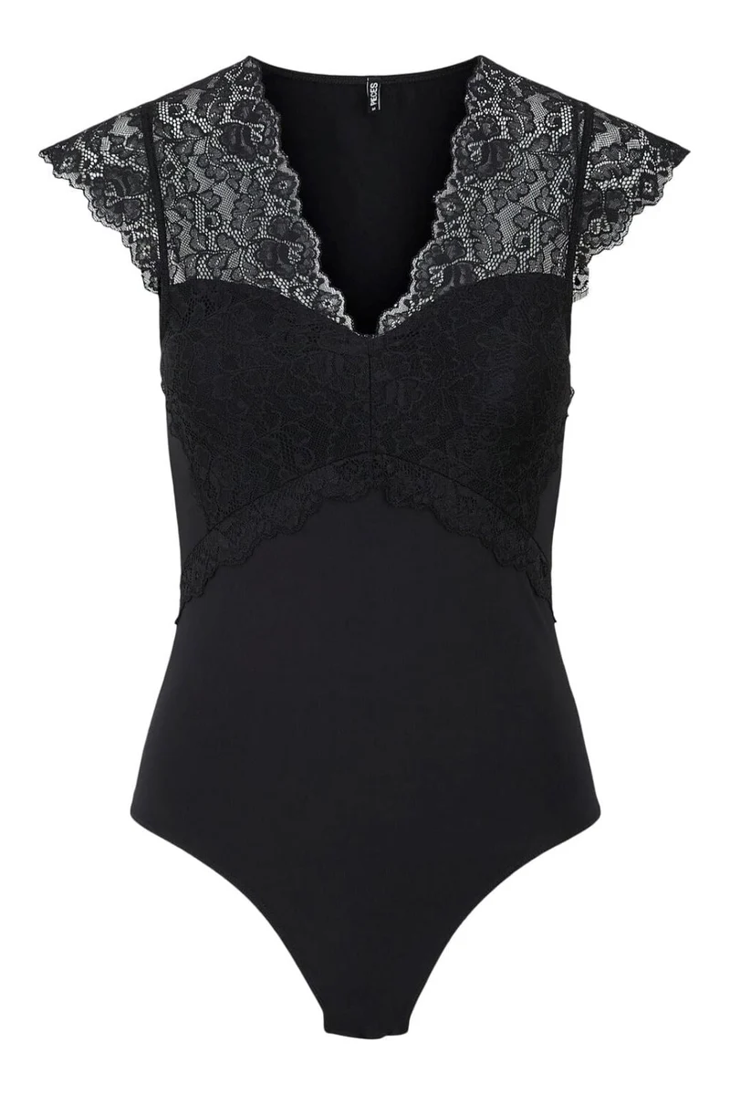 Pieces - Pctatianna Ss Bodystocking - 3620517 Black
