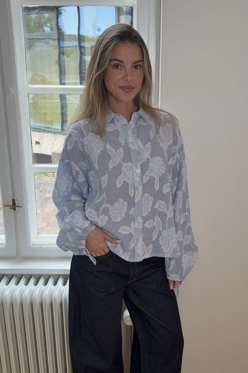 Modström - Cristanmd Shirt 59353 - 11198 - Blue Striped Jacquard