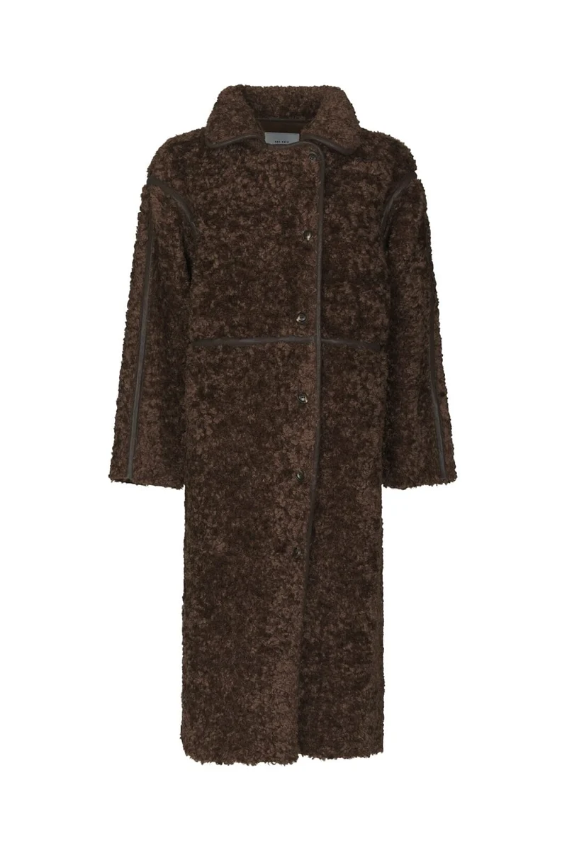 Neo Noir - Senta Faux Fur Coat 168325 - 676 - Dark Brown