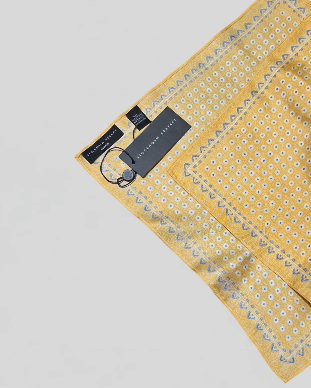 STHLM KRAVATT Handkerchief Silk Spots - Yellow