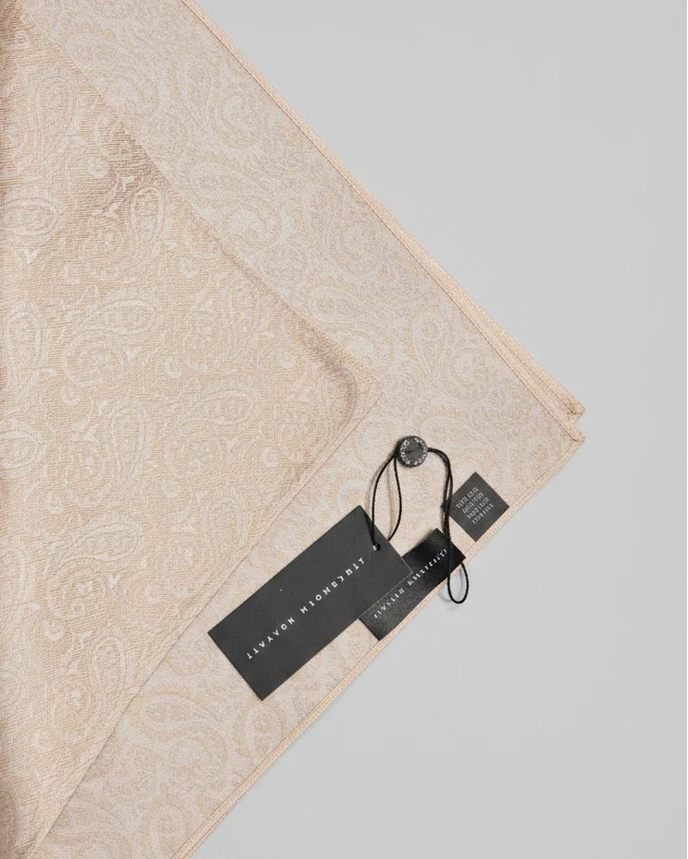 STHLM KRAVATT Handkerchief Silk Pailsey - Light Pink