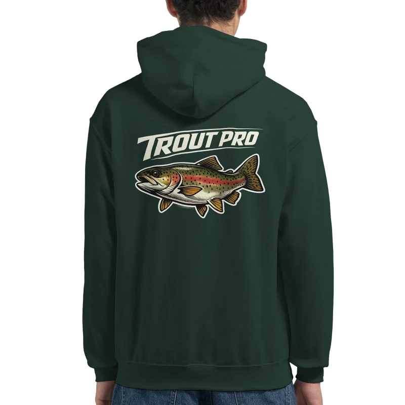 Hoodie - Trout Pro | Ryggtryck