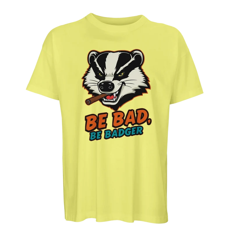 Oversized T-shirt - Be Bad. Be Badger. | Ekologisk