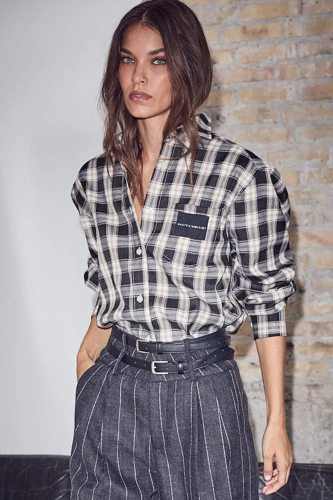 Haute L'Amitié - Haute Check Shirt HL10645 - Mocca Check