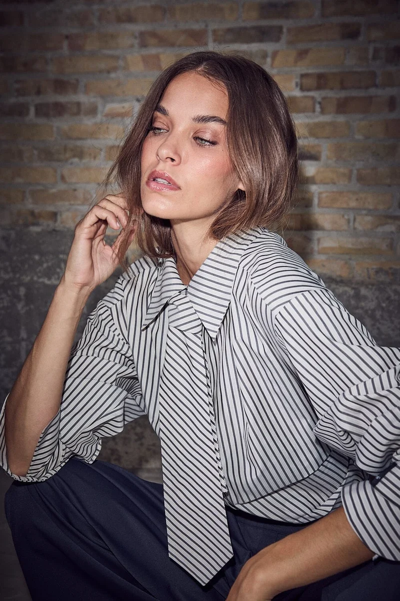 Haute L'Amitié - Gemma Tie Stripe Shirt HL10817 - Beige