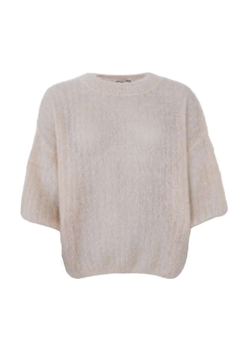 Black Colour - Bcbjoerk S/S Jumper 1260 - Latte