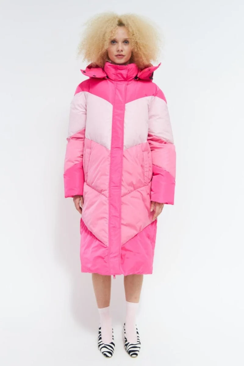 Cras - Cami Puffer Jacket C240346 - Light Pink Combo