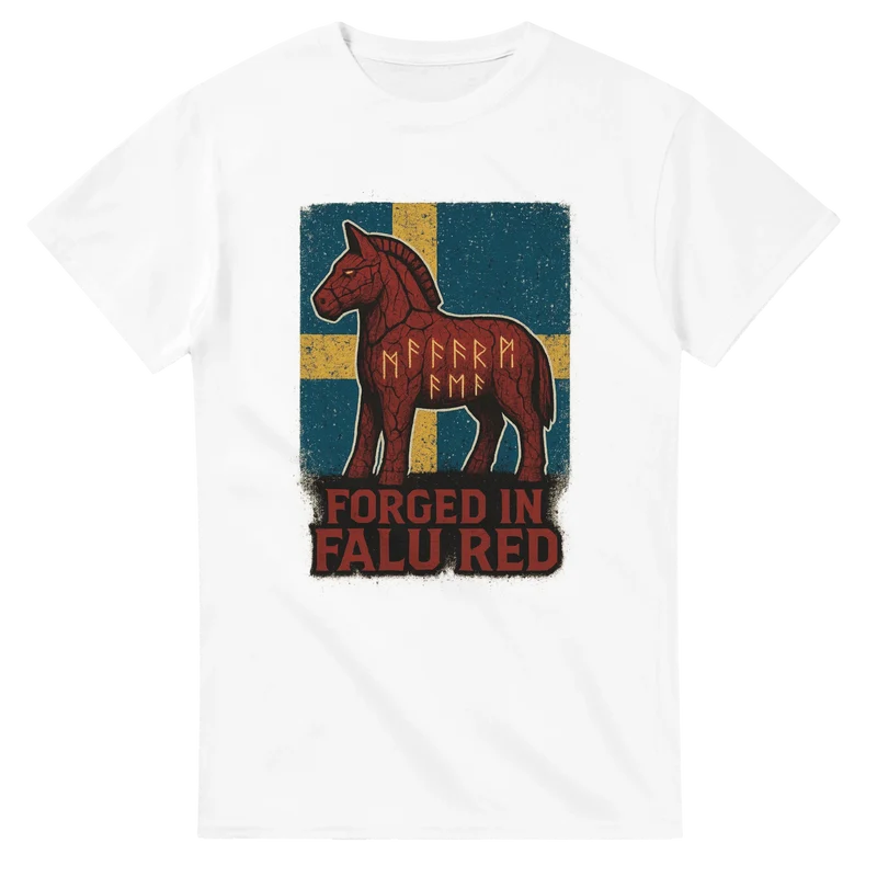 T-shirt - Forged in falu red