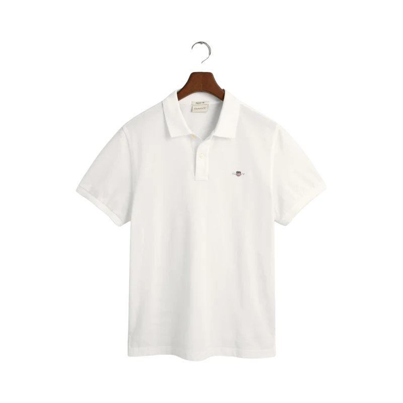 Shield SS Pique Polo - White