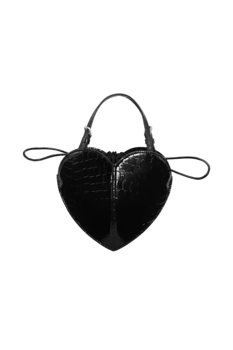Rotate - Patent Croco Heart Bag 116427100 - 100 Black