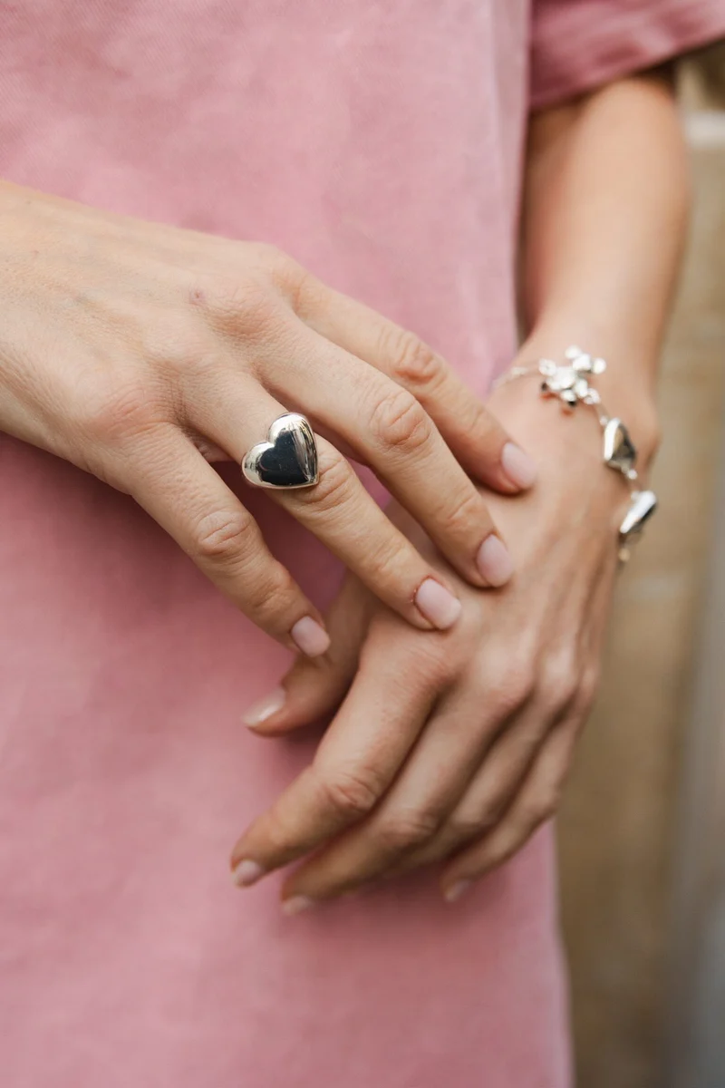 Molly&My Jewellery x Julie Elsebeth - Hjerteslag Ring - Forsølvet