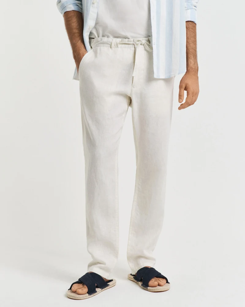 GANT Relaxed Linen Pant - Cream