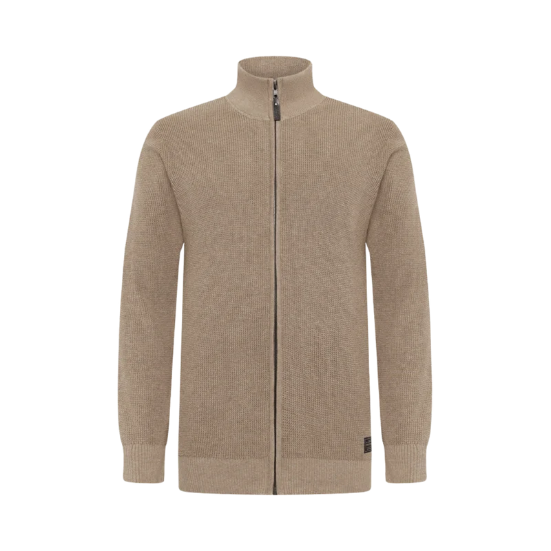 AndersSi Structure Cardigan - Tobacco Melange