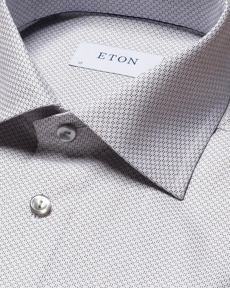 ETON Brokad Twill Shirt Slim - Grey