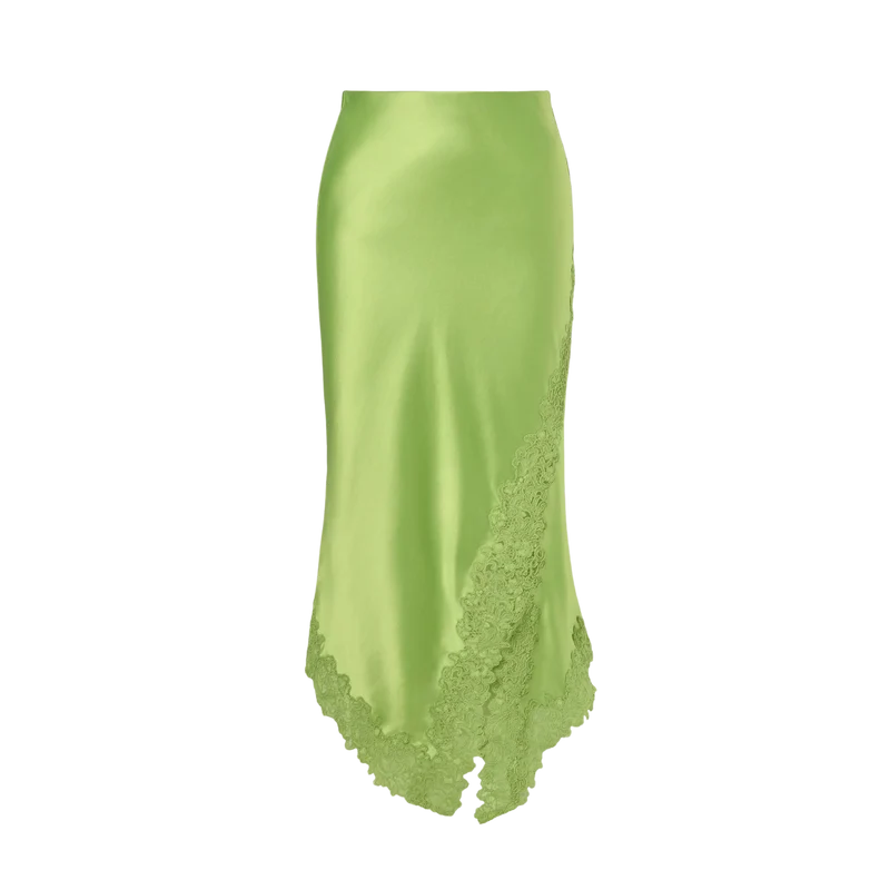 Heylin Lace Midi Skirt - Lime
