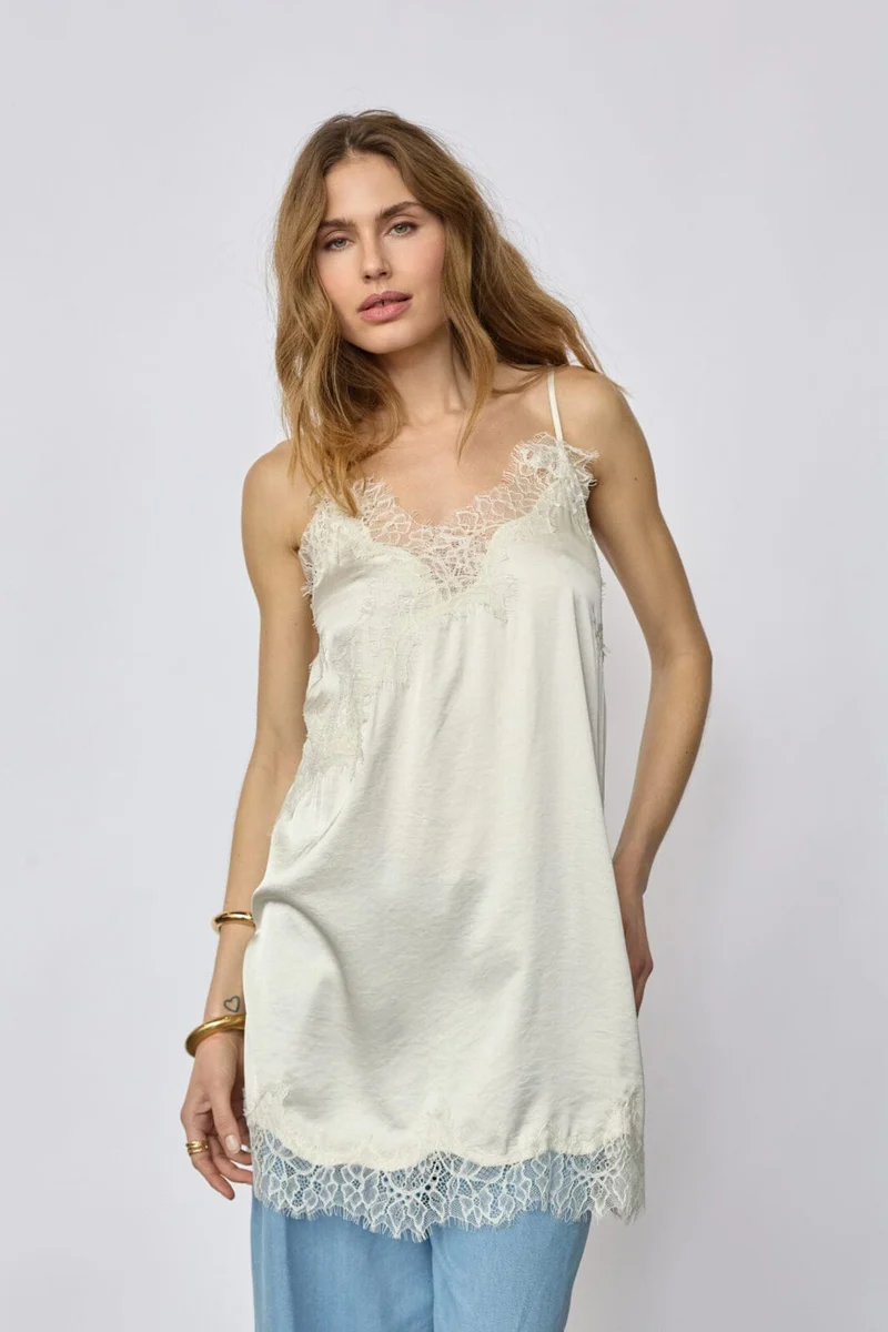 Co´Couture - Iduncc Lace Crop Dress 46107 - 11 - Off White