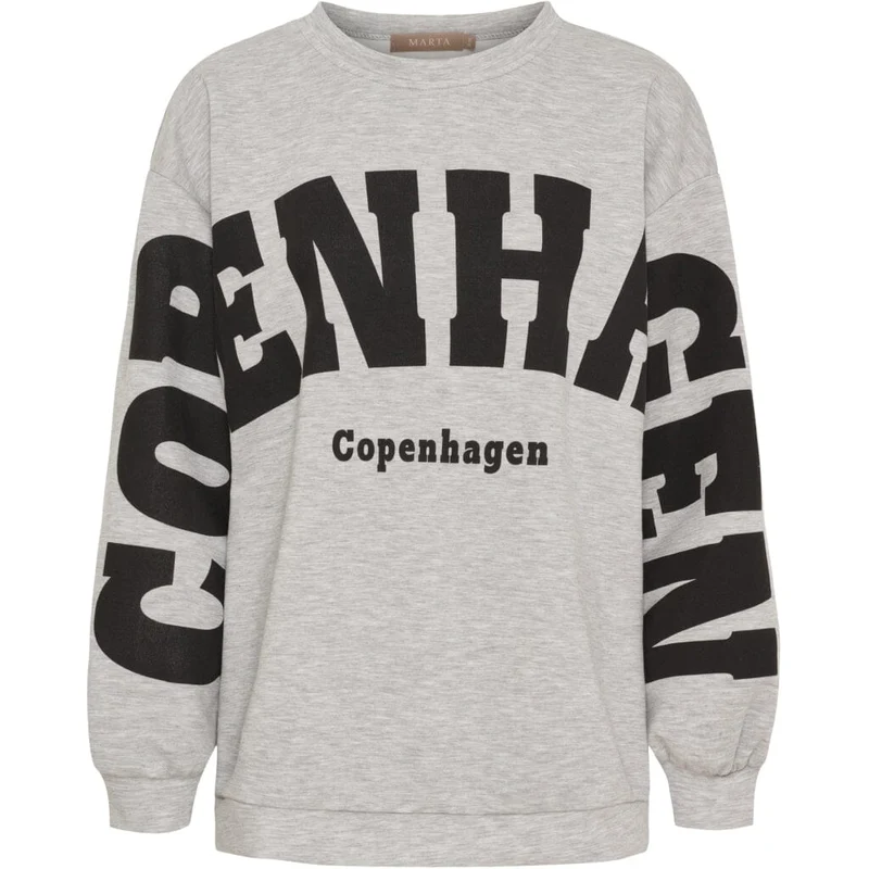 Marta Du Chateau - Mdchibiscus Sweatshirt 22659 - Grey/Black