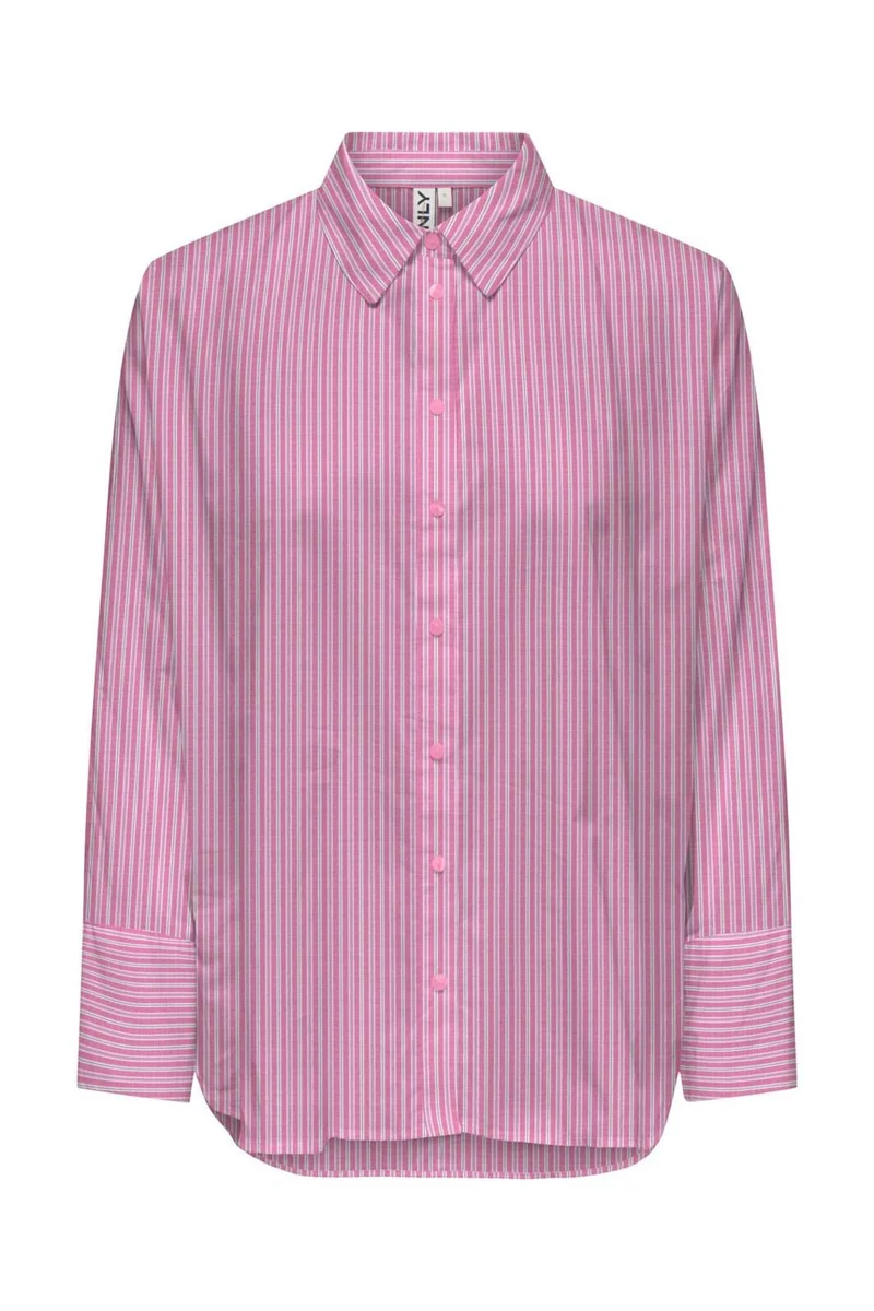 Only - Onlgrace Bersa Ls Shirt - 4983434 Wild Orchid White
