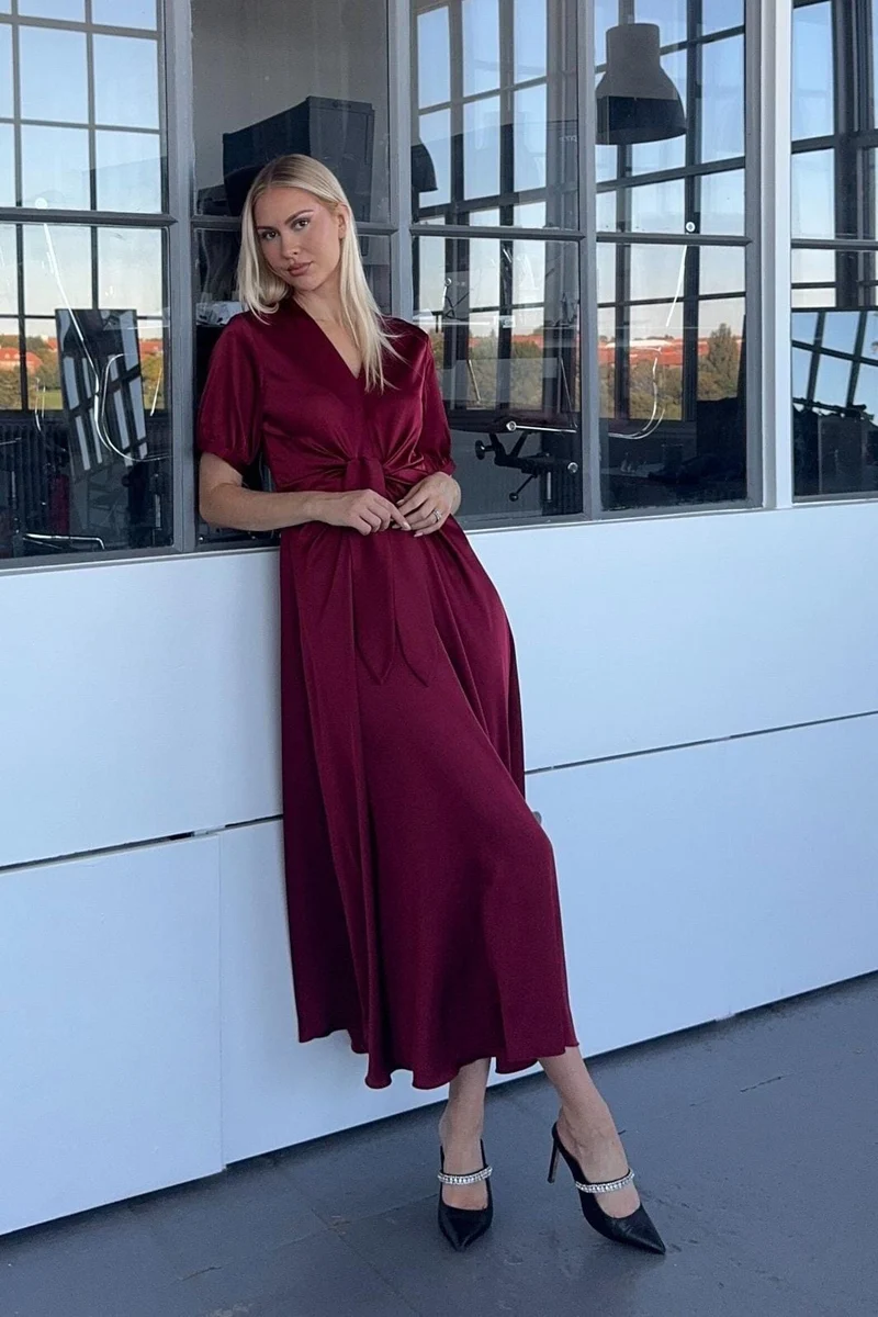 Karmamia - Faye Dress 2308 - Semi Rich Merlot