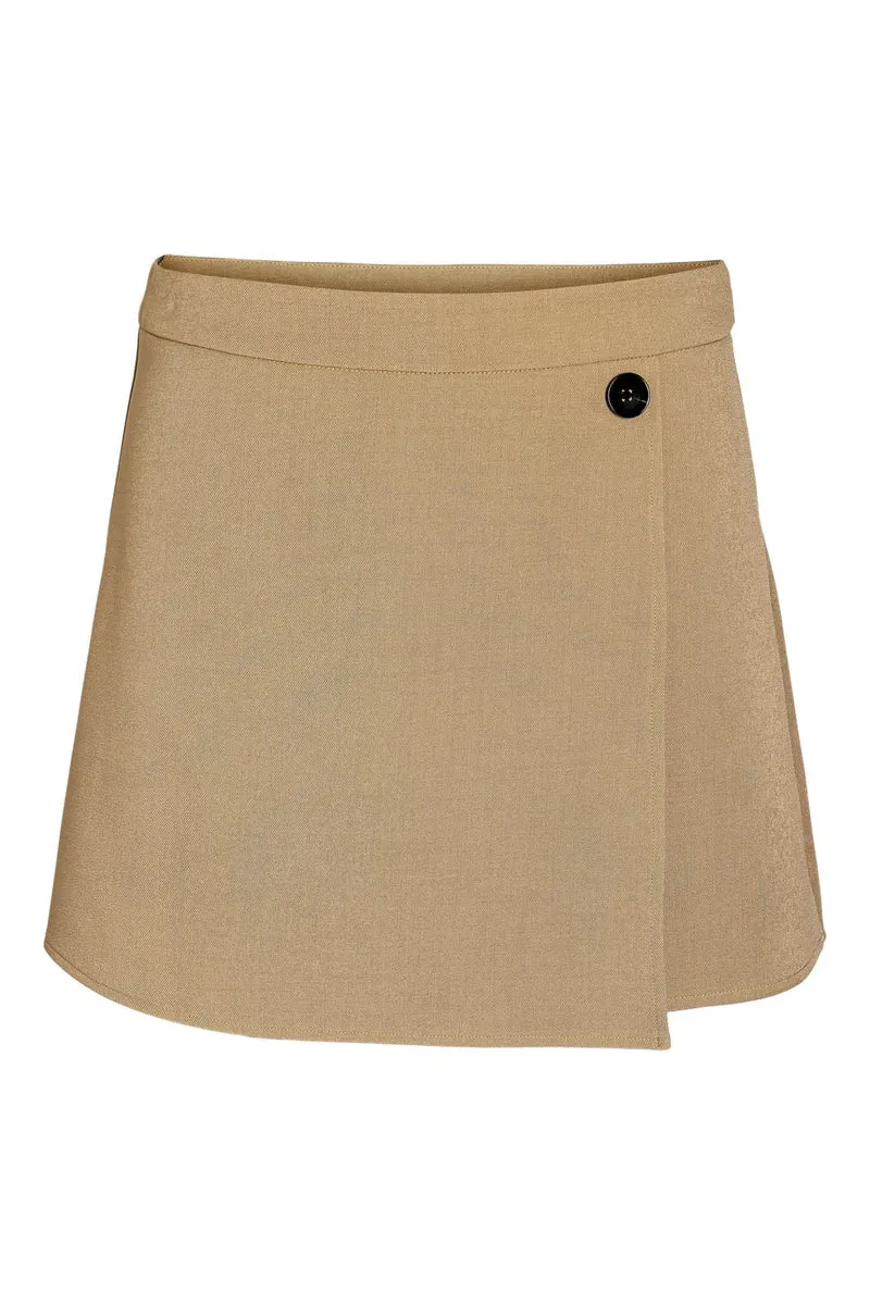 Noisy May - Nmmonna Tailored Overlay Skirt - 5189378 Fossil