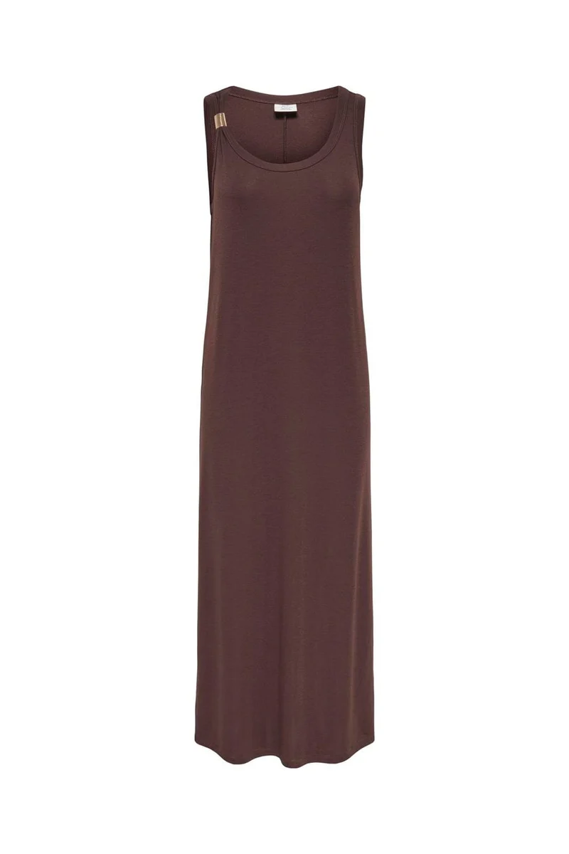 Jdy - Jdyuffa S/L Long Dress - 5195585 Chicory Coffee