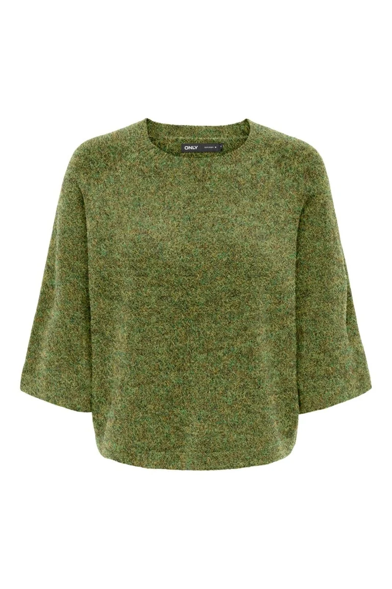 Only - Onlsimoni 3/4 Pullover Knt - 5112866 Forest Night Melange